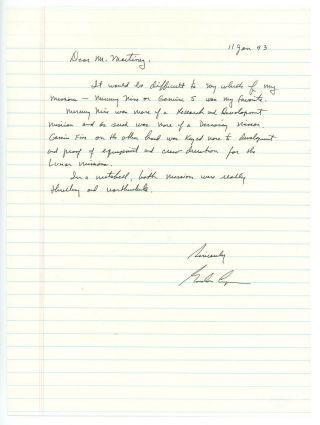 Gordon Cooper Signed Als Letter Nasa Mercury - Atlas 9,  Gemini 5 Psa/dna