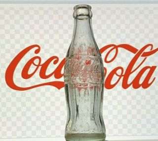 Mexico Mexican Hobbleskirt Coca Cola Bottle Dated 1939 (almost Clear Glass)