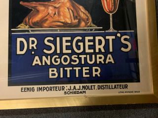 Vtg 1930 ' s Poster Dr Siegert ' s Angostura Bitter Litho Myncke Brux WN Stott/Fleet 5