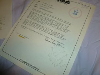 DMC Doc Signed John DeLorean,  1978 Speech Text,  Docs w/ JZD Handwriting,  More 5