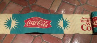 13 1/2 Feet Vintage Antique Coca - Cola Coke Soda Advertising Banner Sign 50s Old