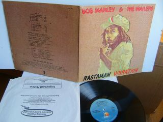 Bob Marley & The Wailers - Rastaman Vibration Ilps 9383 Uk Lp 1976
