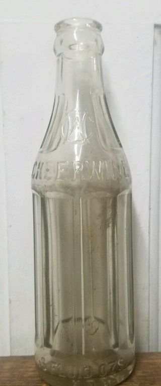 Vintage 1948 Clear Cheerwine Bottle From Rock Hill South Carolina