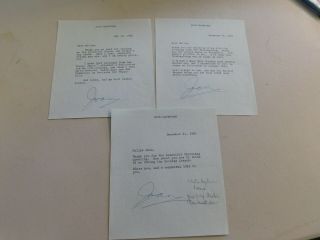 Joan Crawford - 3x Typed Letters Signed " Joan " In Pen Pepsi Xmas Tv Dated 1960
