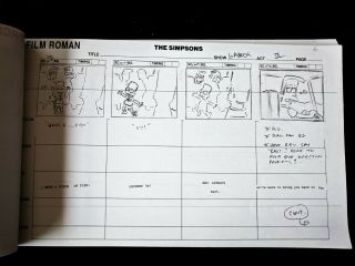The Simpsons Production THE FATHER THE SON & THE HOLY Storyboard 51 pgs 3