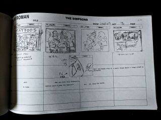 The Simpsons Production THE FATHER THE SON & THE HOLY Storyboard 51 pgs 4
