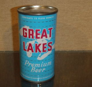 BOTTOM OPEN GREAT LAKES FLAT TOP BEER CAN SCHOENFEN EDELWEISS CHICAGO ILLINOIS 3