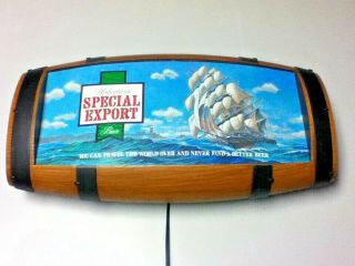 Special Export Beer Sign Vintage Lighted Barrel Light Vintage Nautical Tall Ship