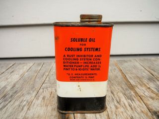 VINTAGE 1/2 PINT ALLIS CHALMERS SOLUBLE OIL CAN MOTOR OIL CAN SIGN NEAT NR 2