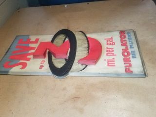 Vintage Purolator Air Filters Vacuform Advertising Sign Garage Find 2