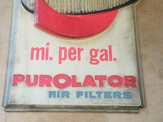 Vintage Purolator Air Filters Vacuform Advertising Sign Garage Find 5