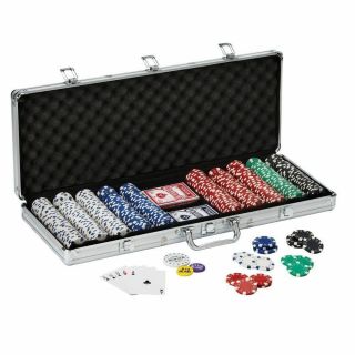 Poker Chip Set With Cards And Dice (texas Hold 