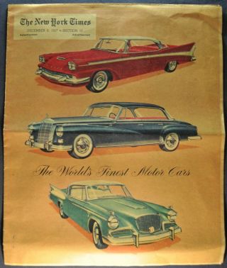 1958 Studebaker Packard Mercedes Benz Brochure Hawk Commander President 300 Sl