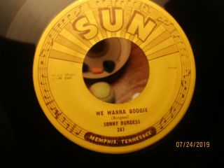 Rare Country/rockabilly Sonny Burgess Sun 45