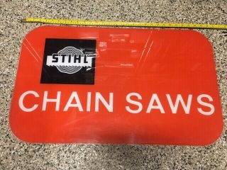 Rare Vintage Stihl Chainsaw Dealership Sign