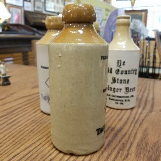 Antique Thorpe & Co Ltd Victoria BC Stoneware Olde Fashioned Ginger Beer Bottle 2