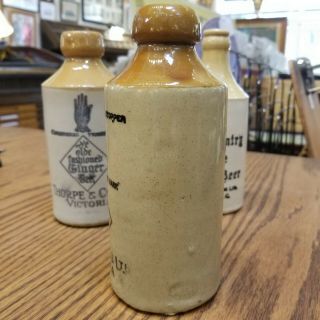 Antique Thorpe & Co Ltd Victoria BC Stoneware Olde Fashioned Ginger Beer Bottle 4