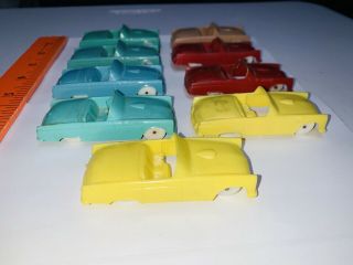 Nine Vintage 1950s F&F Mold Die USA Cereal Premium Toy Ford Thunderbirds 2