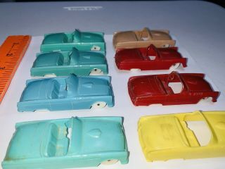 Nine Vintage 1950s F&F Mold Die USA Cereal Premium Toy Ford Thunderbirds 3