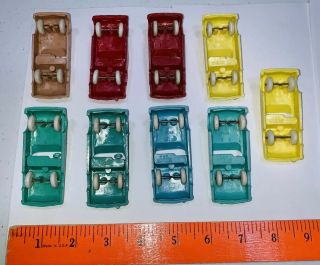 Nine Vintage 1950s F&F Mold Die USA Cereal Premium Toy Ford Thunderbirds 8