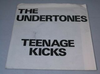The Undertones: Teenage Kicks 1978 Uk A1/b1 Stunning Near 7 "