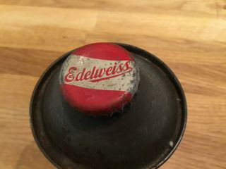 Edelweiss Light Beer (160 - 28) empty cone top beer can by Sch.  Edel. ,  Chicago,  IL 5