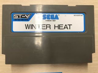 Sega WINTER HEAT Arcade Kit ST - V Cartridge w/Original Marquee & Flyers 2