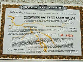 5 - 1955 Klondike Big Inch Land Co Deeds of Land - Quaker Oats – 5 Consecutive 3