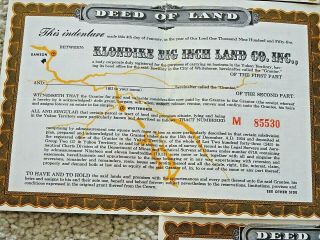 5 - 1955 Klondike Big Inch Land Co Deeds of Land - Quaker Oats – 5 Consecutive 4