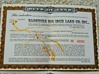 5 - 1955 Klondike Big Inch Land Co Deeds of Land - Quaker Oats – 5 Consecutive 5