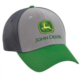 John Deere Colorblock Green & Grey Fitted Hat Cap