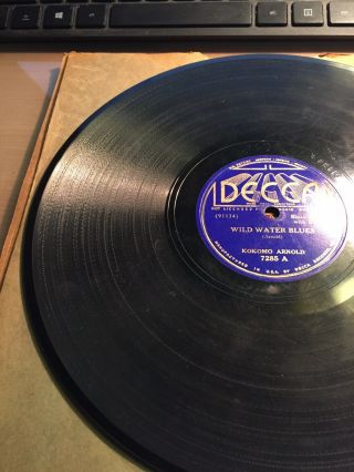 78 rpm Blues; Kokomo Arnold; Wild Water Blues & Laugh And Cry Blues Decca - 7285 3
