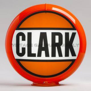 Clark 13.  5 " Gas Pump Globe W/ Orange Plastic Body (g117)