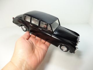 Nfic Hong Kong Rolls Royce Vintage 11 " Friction Toy Car Black Limo Windows Move