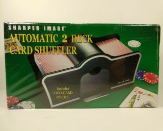 Sharper Image Automatic 2 Deck Card Shuffler Box 3