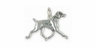 Weimaraner Charm Jewelry Sterling Silver Handmade Dog Charm Wm4 - C