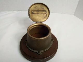 Antique Brass American Water Meter Buffalo Meter Co Buffalo NY Mounted 2