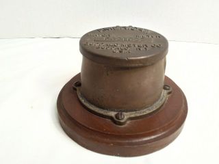 Antique Brass American Water Meter Buffalo Meter Co Buffalo NY Mounted 5