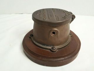 Antique Brass American Water Meter Buffalo Meter Co Buffalo NY Mounted 6