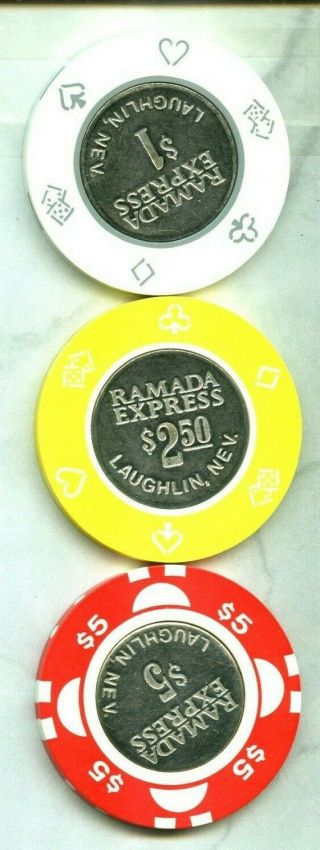 Ramada Express Casino (laughlin) (3) ($1 - $2.  50 - $5 Chips) (su)