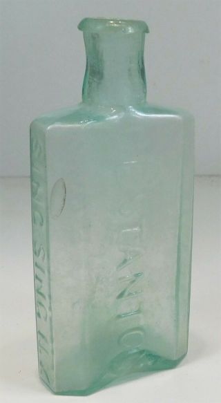 RARE c1840 AGUA OPEN PONTIL - HUNT ' S LINIMENT by C.  E.  STANTON SING SING,  NY 4