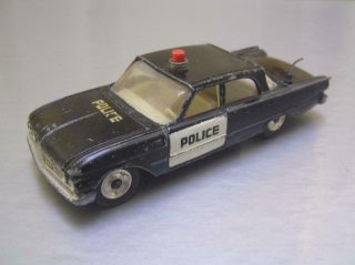 Dinky Toys 258 Ford Fairlane Police Car Made In England 1/43 Scale