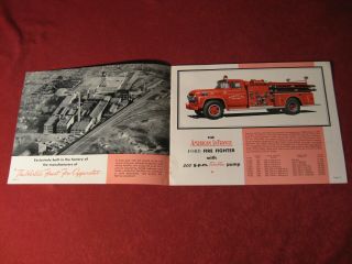 1959? American LaFrance Fire Equipment truck Apparatus Brochure old Booklet 2