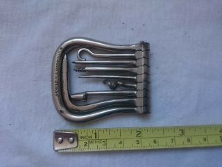 ANTIQUE ARNOLD FOLDING BOW CORKSCREW MULTI TOOL SEVEN TOOL NICKEL PLATED 7