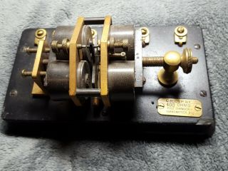Vintage " Rock Island " Railroad Marked Bunnell Pole Changer Telegraph Relay