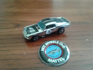 Hot Wheel Redline 1970 Boss Hoss Silver Special With Metal Button