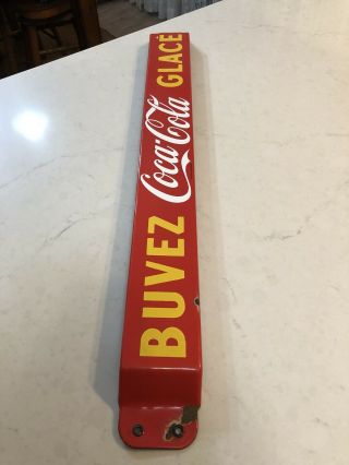 Vintage Porcelain Coca Cola Door Push Bar Sign Coke