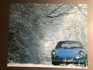 1973 Porsche 911 Coupe Showroom Advertising Sales Poster Rare Awesome L@@k