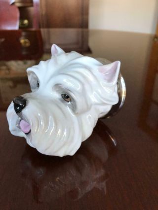 Porcelain Stirrup Cup/west Highland White Terrier