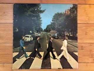 The Beatles ‎– Abbey Road 1969 ‎apple So - 383 Uncropped Jacket/vinyl Vg 2 Her Maj